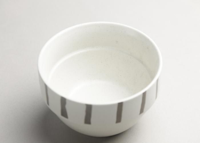 Bol en grès - 610 ml - Blanc - Rond - Sérigraphié
