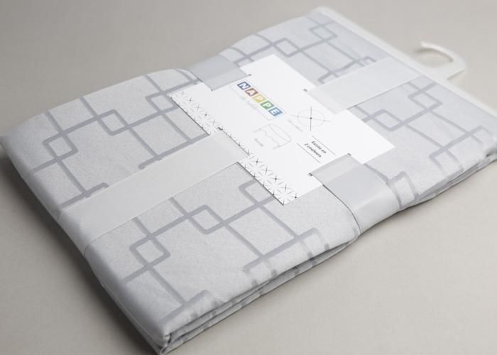Nappe - K22-TB012-R - Jacquard - Ronde - 180 cm - Gris