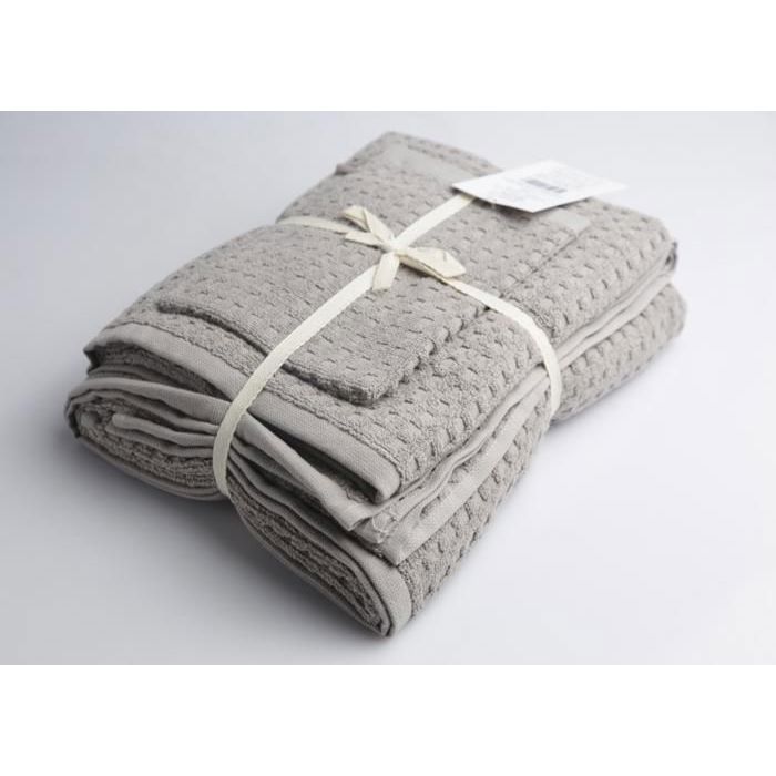 Serviettes - Non spécifié - Set de 3 - 450 GSM - Coton - Gris
