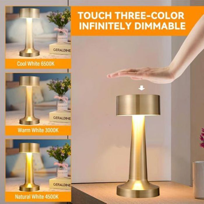 Lampe de Table tactile et Rechargeable,Veilleuse LED, lampe de chevet,lampe décorative