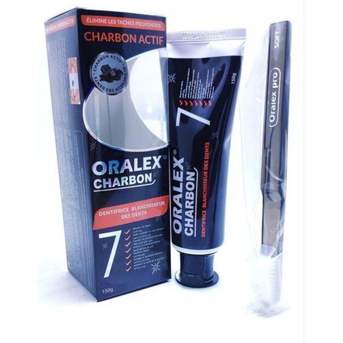 Oralex Pack Dentifrice et Brosse à Dents au Charbon