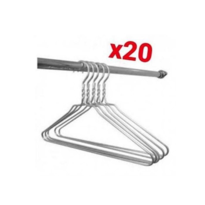 pack 20 cintres Métal robuste avec chrome