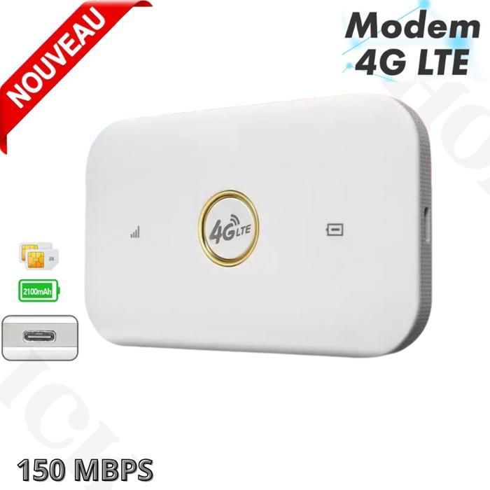 Routeur Modem WiFi Portable USB 4G LTE de Poche Haute Vitesse 150 Mbps  jusqu'à 10 Utilisateurs WiFi150 Mbps 4G LTE