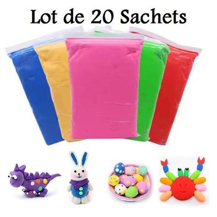 Pâte à modeler super légère 20 sachts, argile douce pour la fabrication de Slime