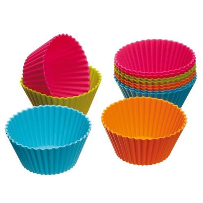 Cupcakes en Silicone, Moules de Cuisson, Sacs réutilisables antiadhésif, 12 pièces