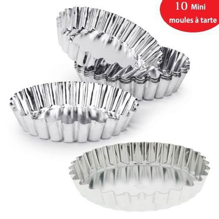 Mini Moules à Tartelette Antiadhésifs – Lot de 10 Pièces