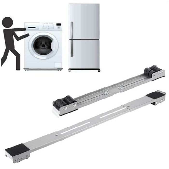 Base Electroménager à Roulettes, Barres Machine à Laver Support roulant réglable