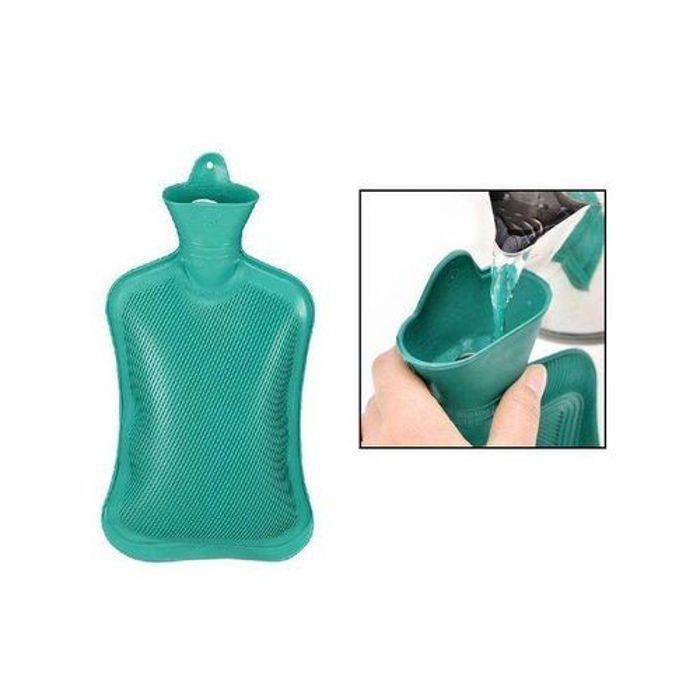 Sac d’eau chaude en silicone  – Soulagement des douleurs, chaleur durable (Couleur aléatoire)