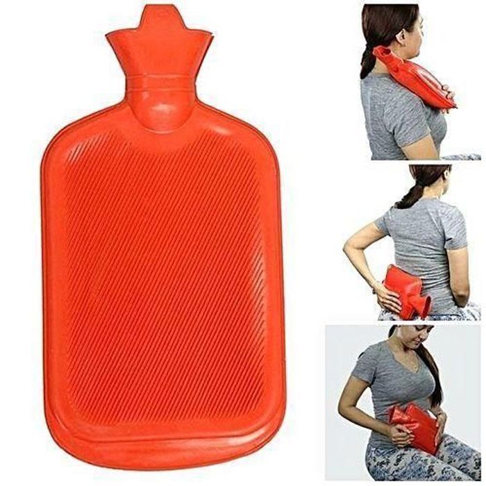 Sac d'eau chaude en silicone Rouge 2Litres