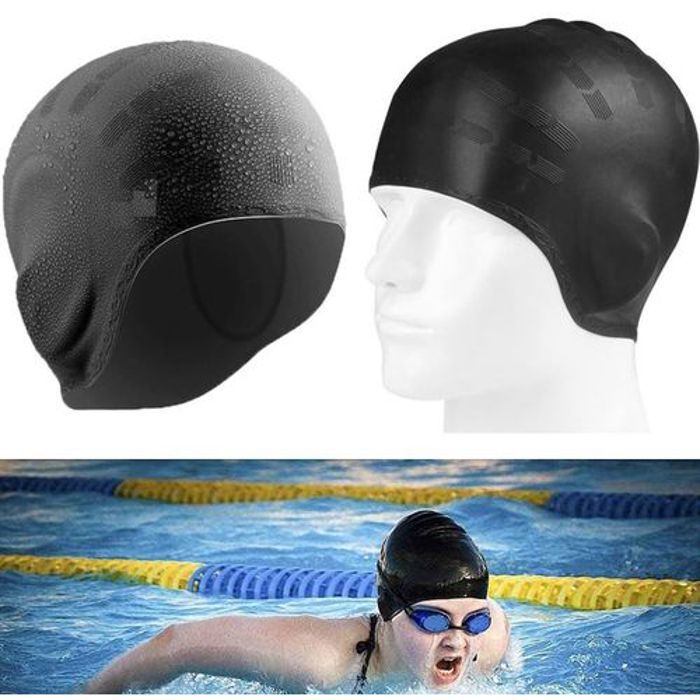 Bonnet de natation  - Protection Oreille - Silicone, Couleur aliatoire