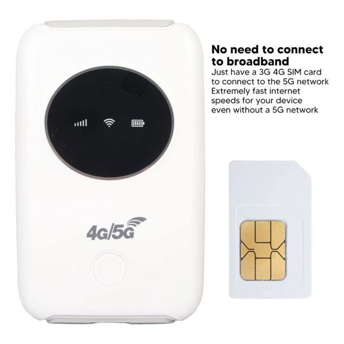 Modem routeur Mobile 5G / 4G LTE WiFi avec emplacement pour carte SIM Portable