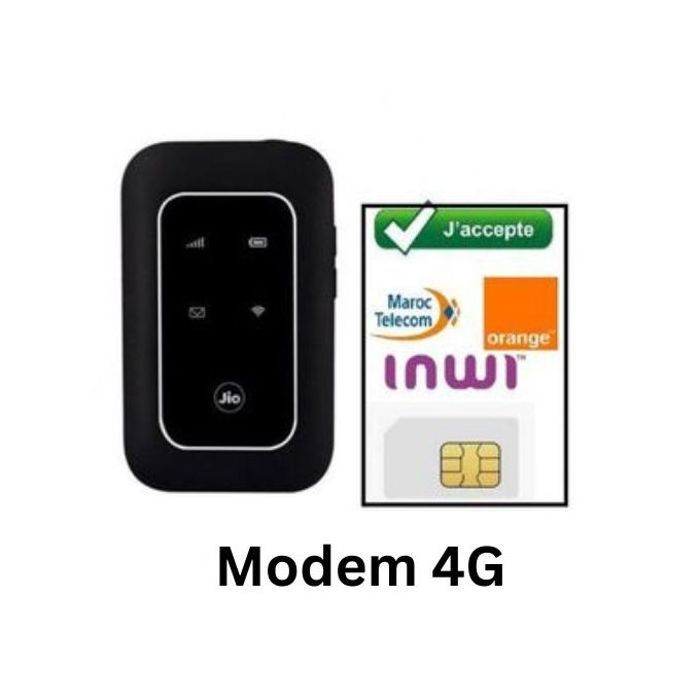 Modem Routeur 4G + LTE Carte SIM Mobile Hotspot 300Mbps Avec Batterie