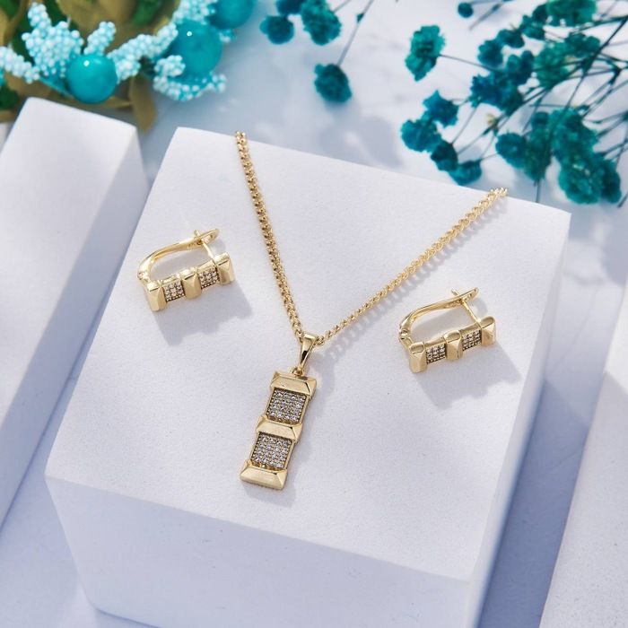 Bijoux - Non spécifié - Set chaîne et boucles d'oreilles - Doré - Femme - Adulte