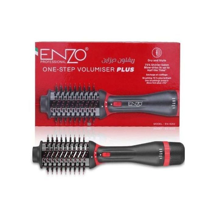 Brosse Soufflante et Rotative Enzo Collection One Step – Sèche-Cheveux Professionnel 3-en-1 - Séchage, Lissage & Volume