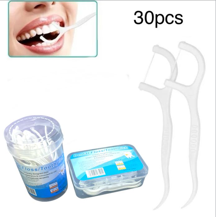 Fil dentaire jetable, 30 pièces/sac, cure-dents, nettoyage buccal, cure-dents