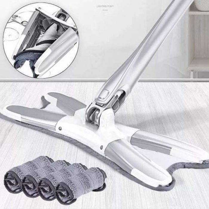 Mop Rotative Magique En Microfibre, vadrouille du sol pour nettoyage facile