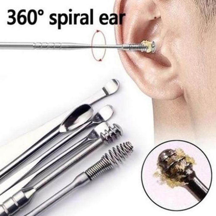 Cure-oreille nettoyage, outil d'élimination de la cire, Ensemble nettoyage des oreilles 6 pièces