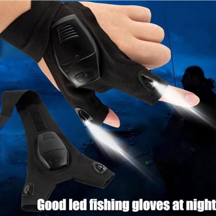 gants de lampe de poche LED,Gant d'éclairage,Gant camping,Gant réparation de voiture,Gant de pêche,