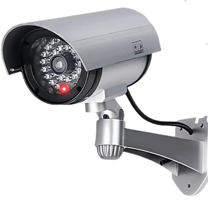 Caméra de sécurité factice - Dummy - Résistante aux intempéries - Éclairage LED - Installation facile