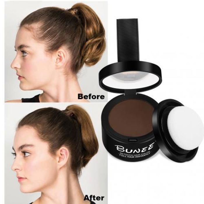 Poudre d'ombre de ligne de cheveux,Correcteur de cheveux marron 4g