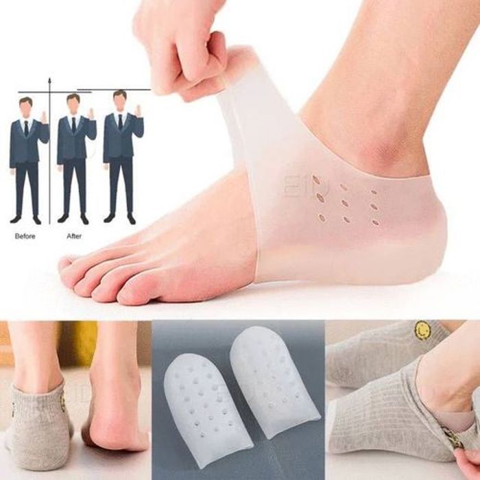 Chaussettes à Talon en Gel - Non spécifié - Augmentation de 3.5 cm - Silicone médical - Confort optimal