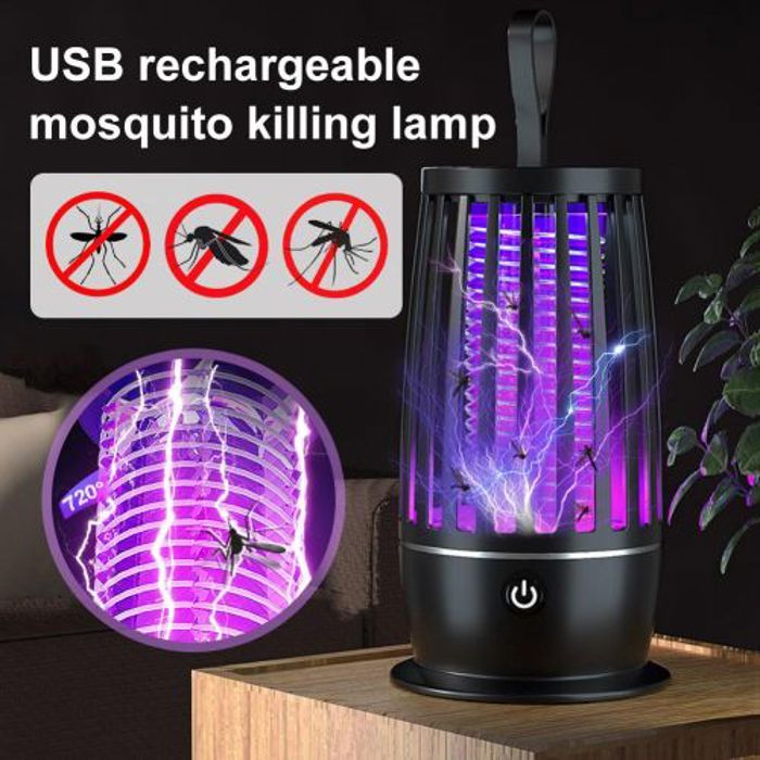 Lampe Anti Moustique rechargeable,Efficace pour Intérieur et Extérieur-tueur d'insectes volants