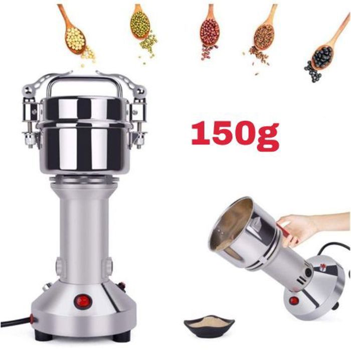 Moulin à épices électrique 150g,Moulin à grains INOX, Machine de Meulage,1000W