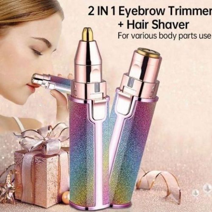 Épilateur électrique 2-en-1 - Indolore - Femme - Tête lavable - Rasage précis - Compact