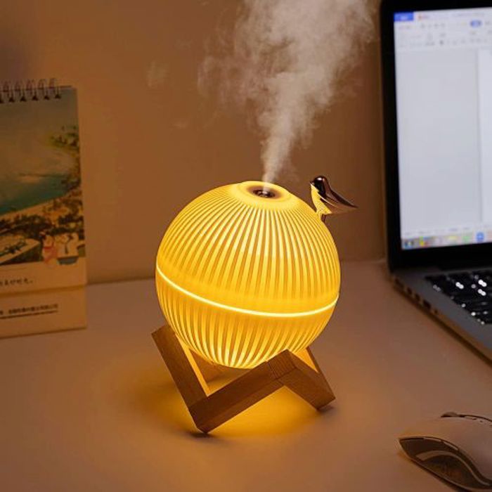 Diffuseur Huiles Essentielles Et Humidificateur,Diffuseur de Parfum,USB,Lampe de Projection