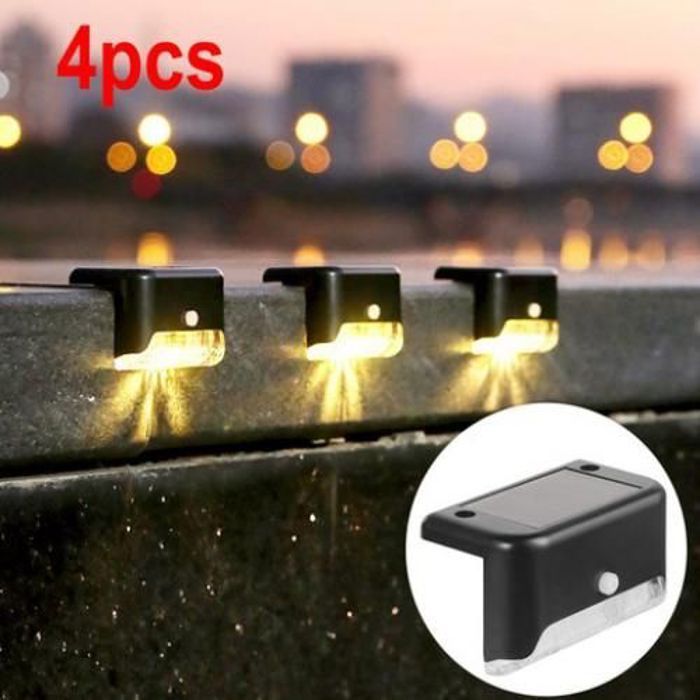 Lot de 4 lampes solaires LED pour luminaires extérieur jardin éclairage de chemin