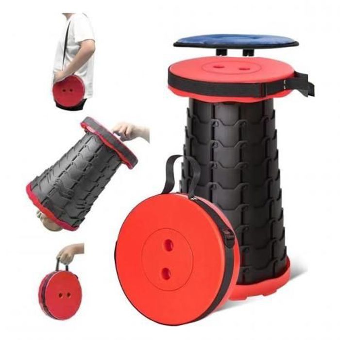 Tabouret pliant rétractable portable léger pour voyage,pêche,camping,jardin,cuisine.