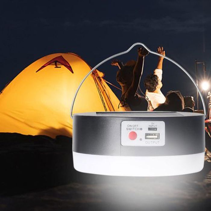 Lampe de camping solaire à LED Rechargeable de 100W avec Powerbank,lampe de tente