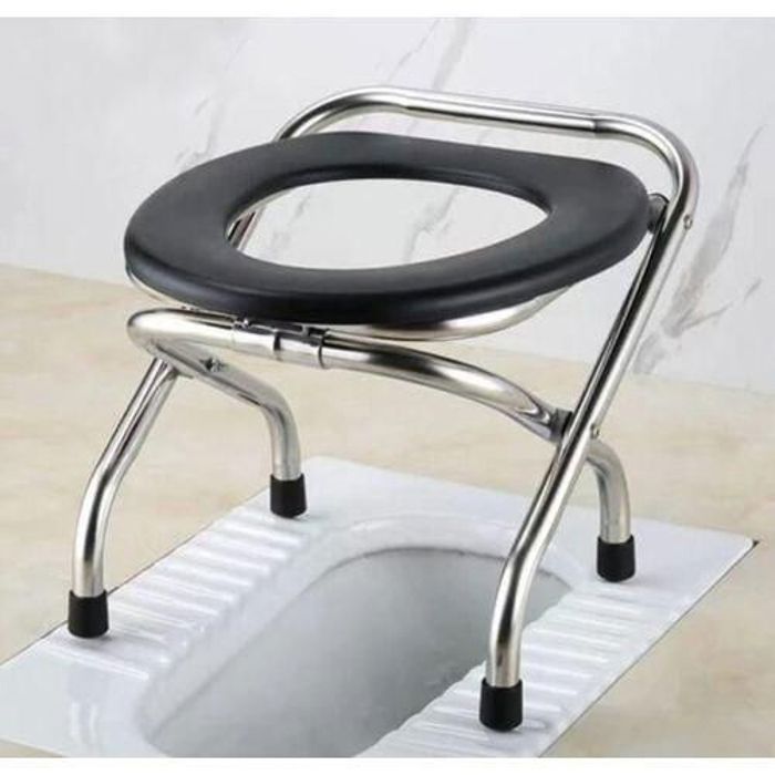 Chaise de toilette portable,Siège de Toilette Ergonomique Pliable pour femmes enceintes et pour Personnes Âgées,handicapé