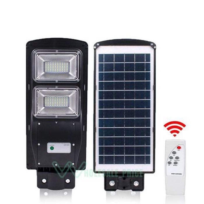 Lampadaire Solaire - Solar Light - 100W - Télécommande - Aluminium - Puissant et Robuste