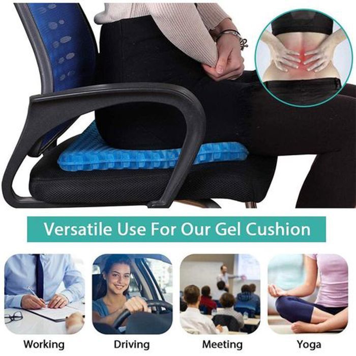 EGG SITTER Coussin orthopédique de gel nid d'abeille respirable et confortable pour voiture et chaise en Silicone