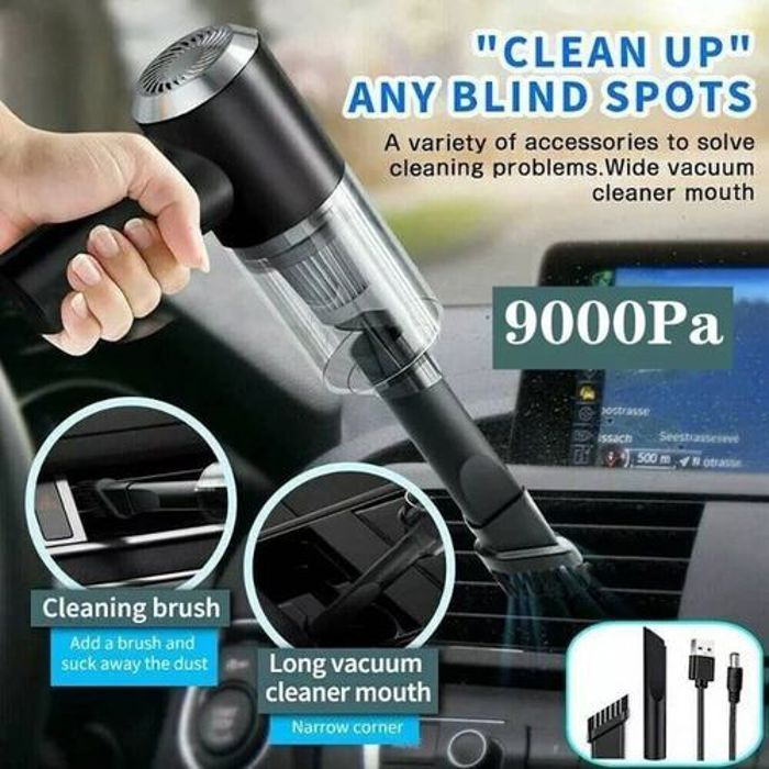 Aspirateur Sans Fil voiture et maison,Rechargeable, Aspirateur portable avec lumière LED