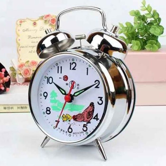 Réveil mécanique,horloge à l'ancienne,horloge à cloche rétro vintage,Alarme de poule