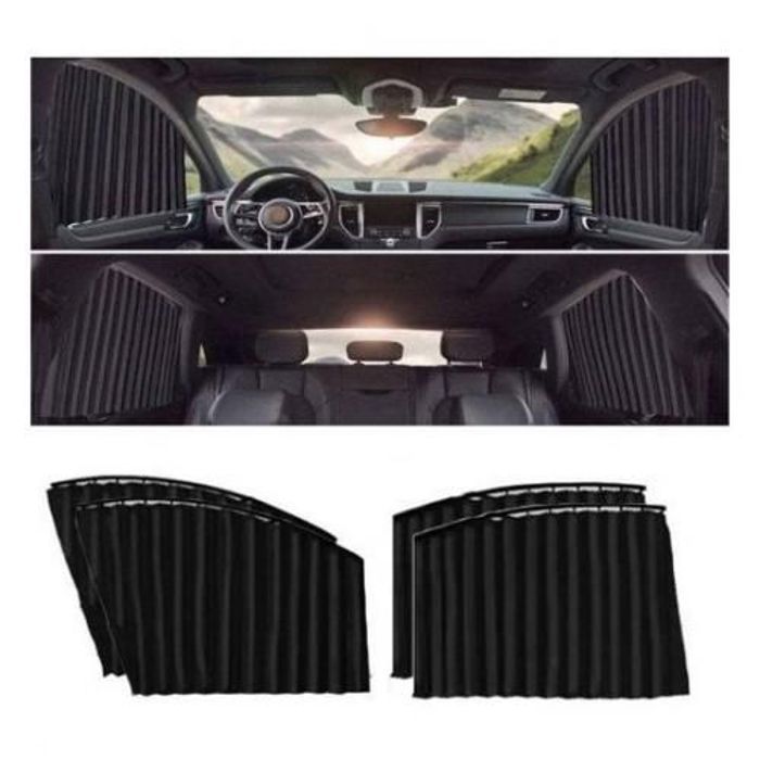 Pack de 4 Rideaux Magnétiques Pare-Soleil pour Voiture,protection solaire,