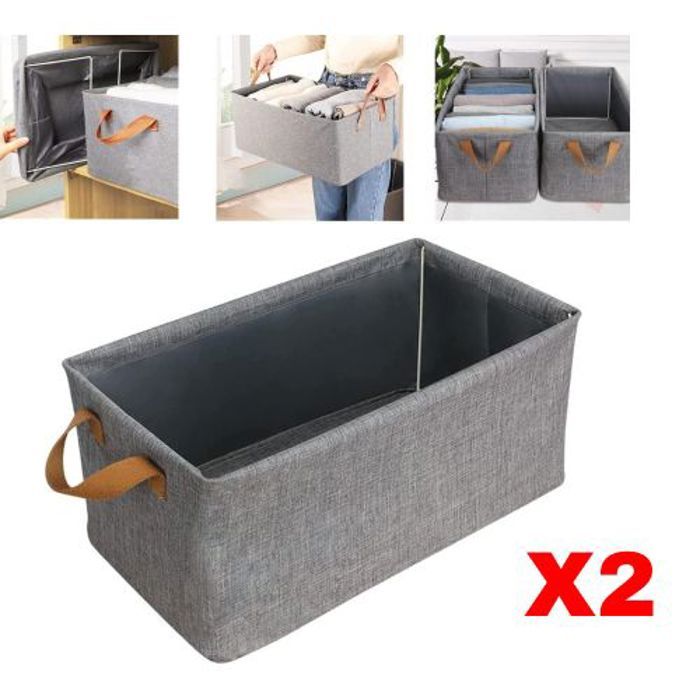 Lot de 2 Organisateur de Rangement pliable Pour Vêtements et Pantalons,Cardigans et T-shirts