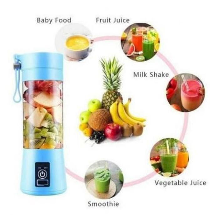 Mixeur des Fruits Portable Rechargeable Avec USB - Mini Blender Bleu