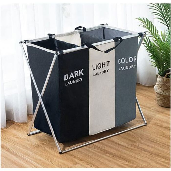 Trieur de Linge 3 Compartiments pour Vêtements Sales