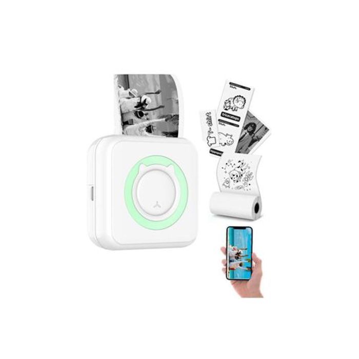 Imprimante photo - Arina - Mini imprimante thermique - Sans encre - Bluetooth - Autocollante