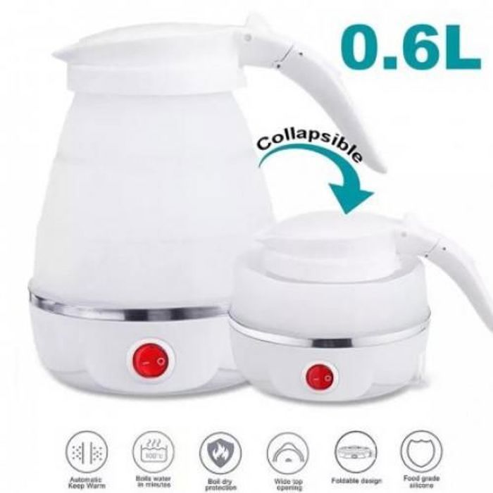 Bouilloire électrique Pliable, Mini Bouilloire électrique Portable,chauffage rapide 0.6 L