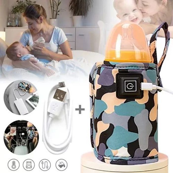 Chauffe à Lait Bébé USB Chauffe-Biberon D'Allaitement Portable pour voyage - couleur aléatoire