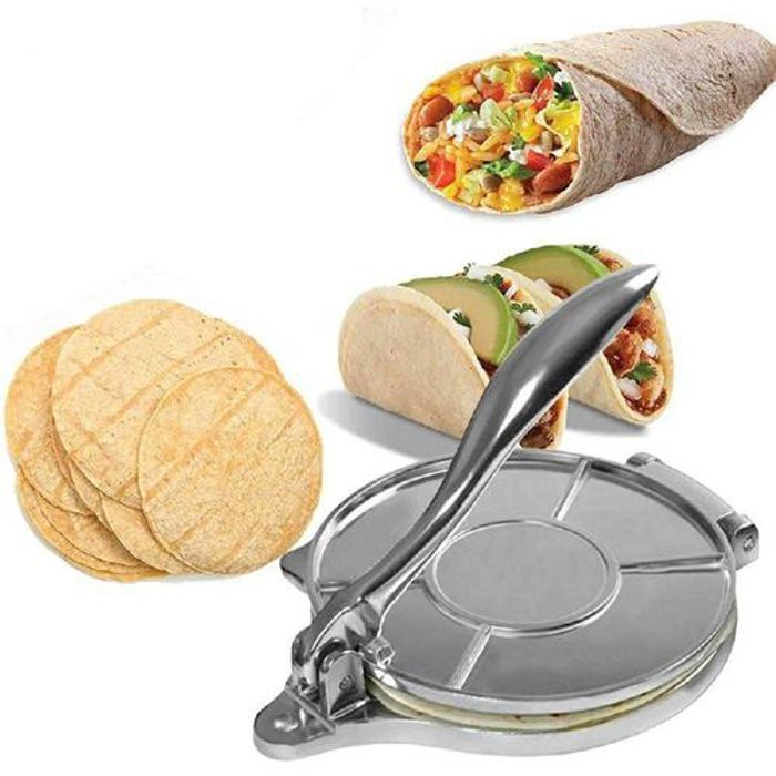 Presse à Tortilla pliable en aluminium,Fabricant De Tortilla,antiadhésif,Machine à Tacos,les crêpes