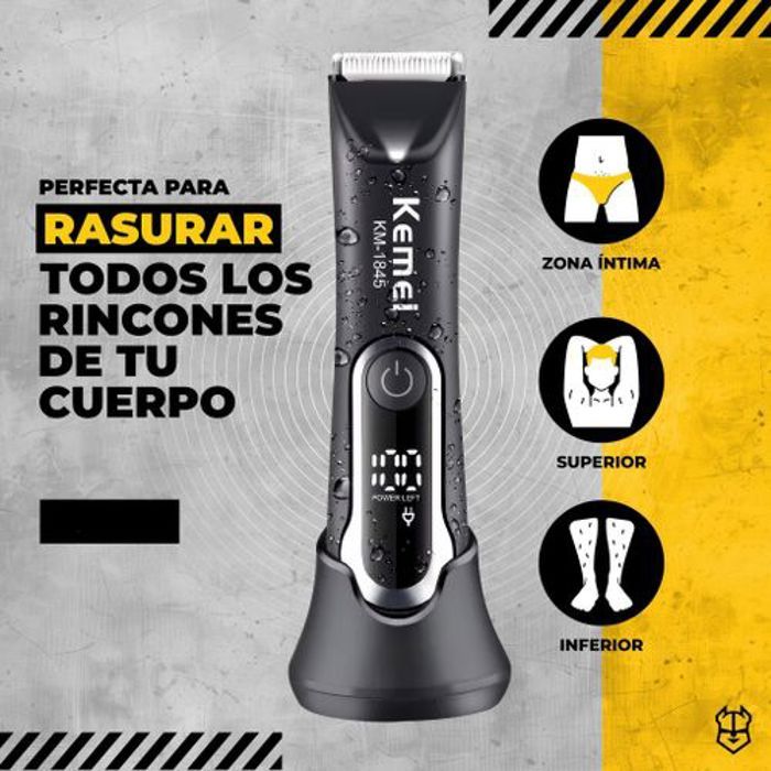 Kemei km-1845 tondeuse à cheveux pour hommes, tondeuse à cheveux professionnelle sans fil rechargeable