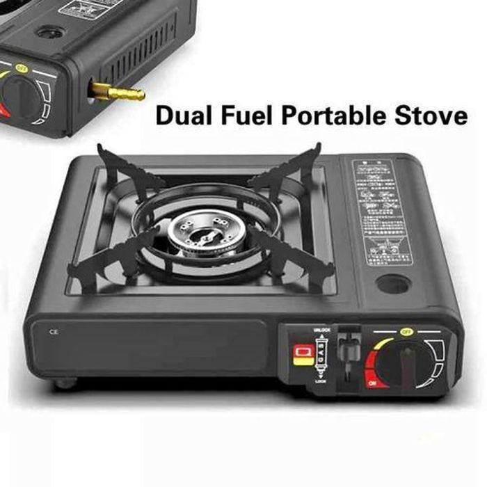 Réchaud de camping - Brûleur Butane - Portable - 7600 BTU - Allumage Automatique - Léger et Compact