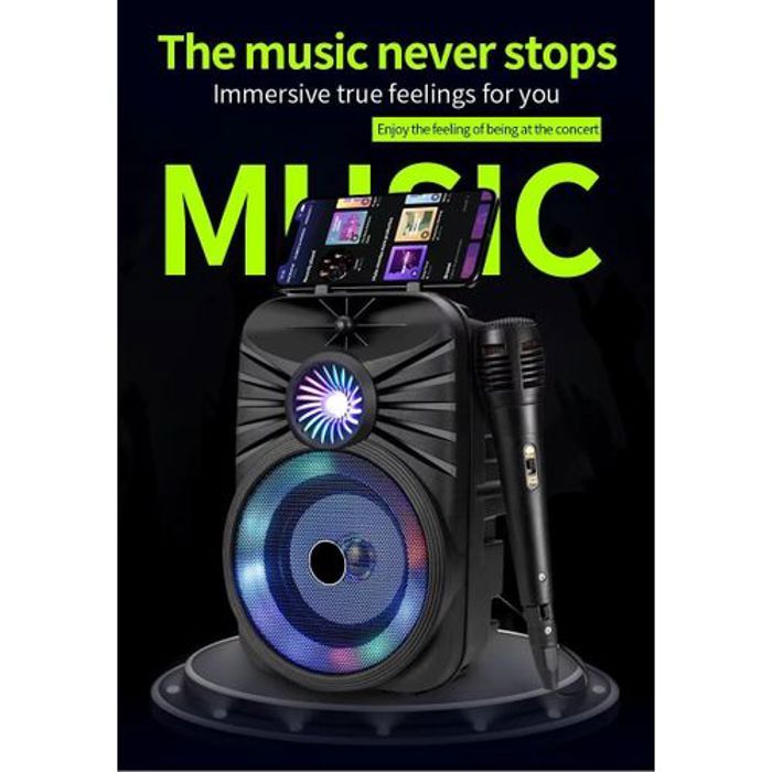 Enceinte Bluetooth karaoké S26 + Micro, Haut-parleur Bluetooth sans fil, Speaker Bluetooth karoke