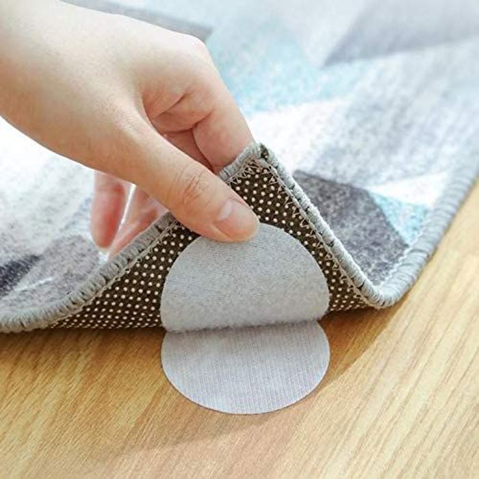 Sticker Antidérapant - Velcro - 10 PCS - Fixation Tapis - Réutilisable - Haute Adhérence