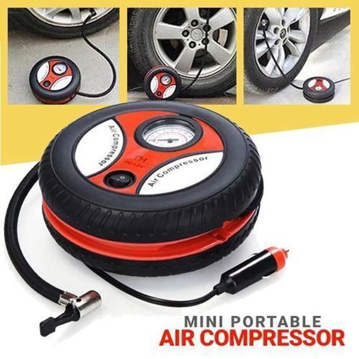 Compresseur d'AiCompresseurr Pour Voiture Gonfleur De Pneu portatif avec manomètre